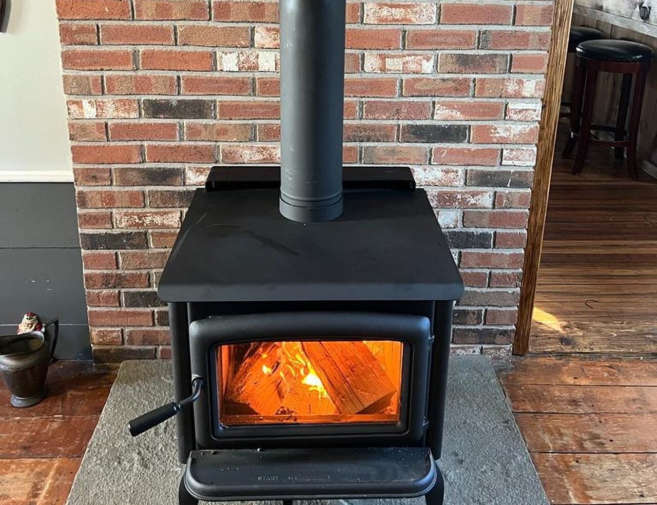 Installing a wood stove in the center of a room